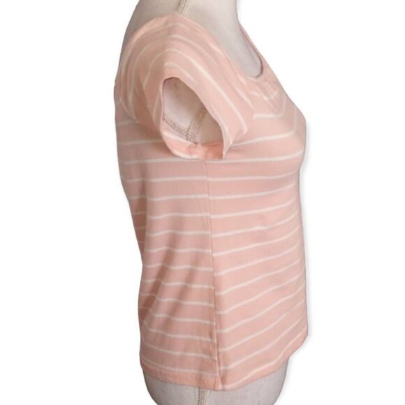 FOREVER 21 PINK & WHITE STRIPE CROP TOP SZ.L NWT - Picture 2 of 6